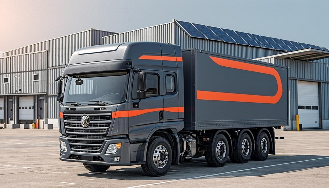 Karar electric and low-emission logistics truck at a distribution hub